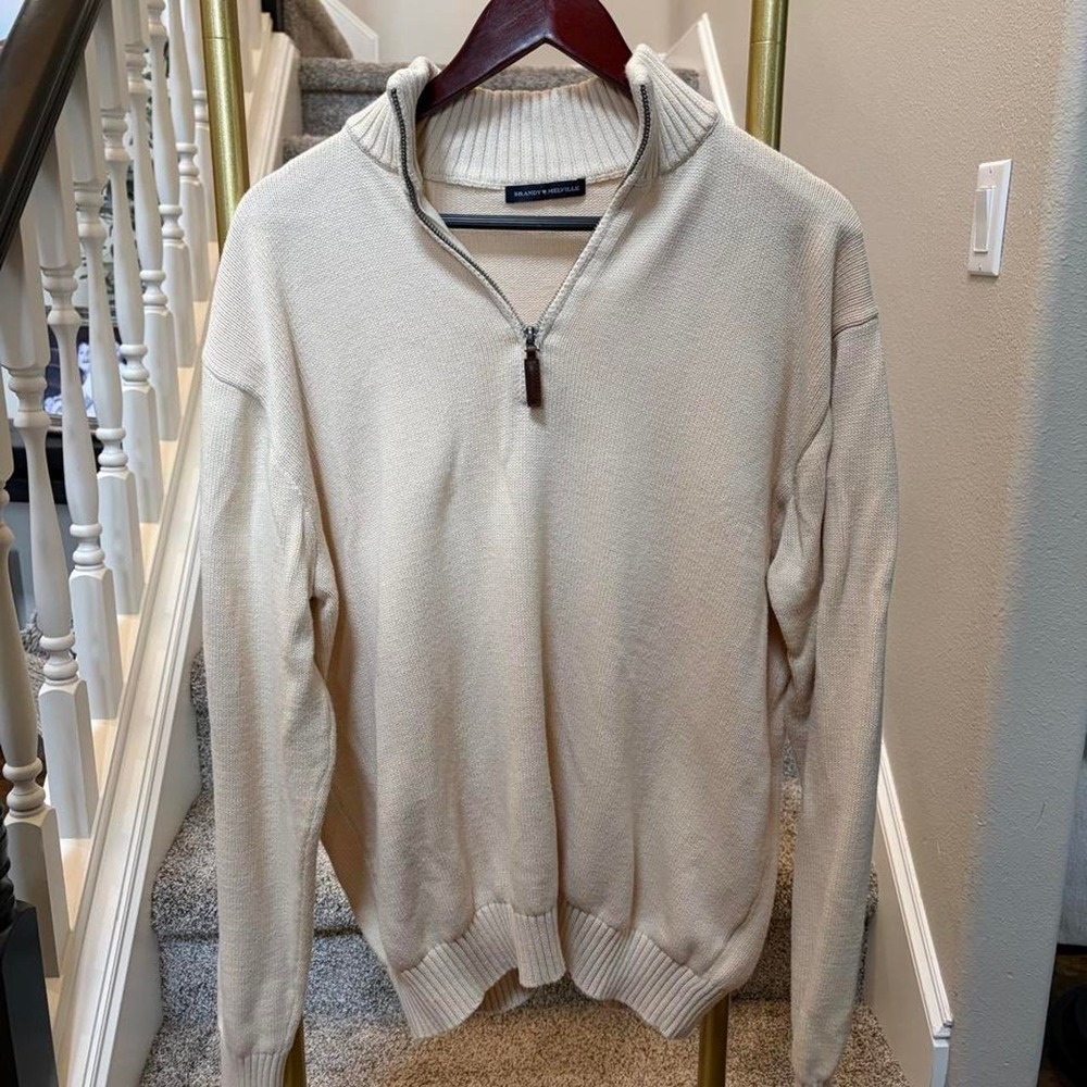 Fisherman heritage quarter zip, pullover sweater slouchy cotton oversized